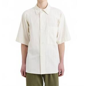 NEW MARGARET HOWELL short sleeve raglan shirt in off white